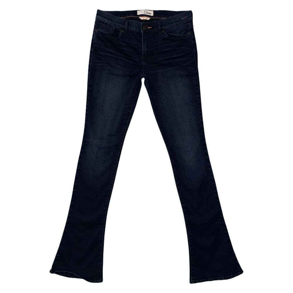 Dittos Skinny Ankle Flare Mid Rise Dark Wash Cotton Blend Jeans Womens Size 29